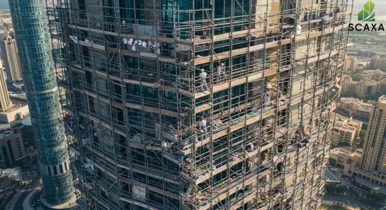 SCAXA scaffolding for a painting project