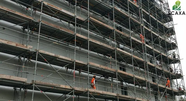SCAXA scaffolding for a painting project