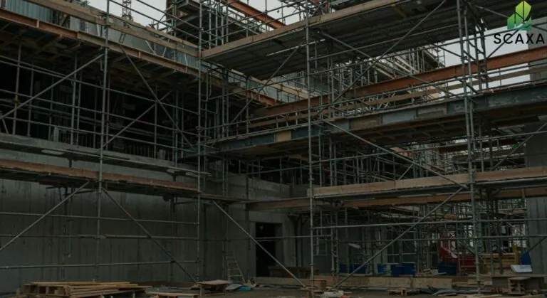 SCAXA scaffolding for a building contracting project