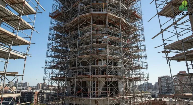 SCAXA scaffolding for a building contracting project