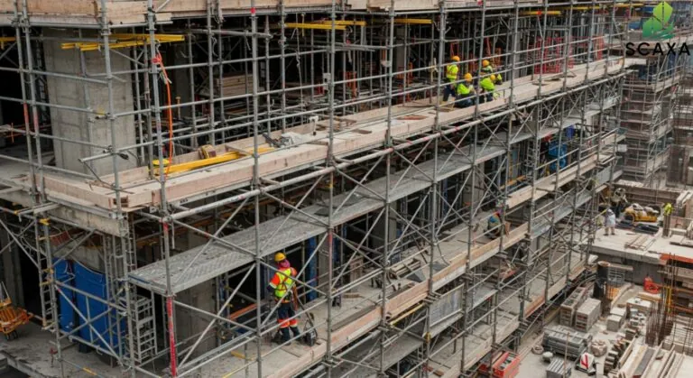 SCAXA scaffolding for a building contracting project