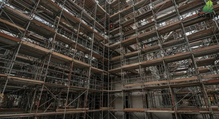 SCAXA scaffolding for a building contracting project