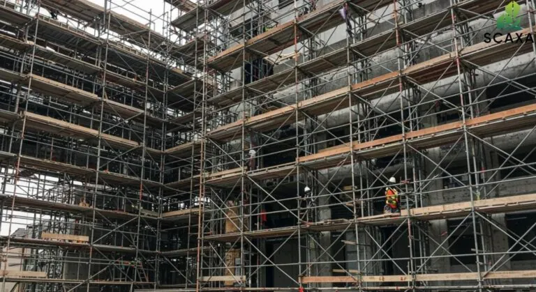 SCAXA scaffolding for a building contracting project