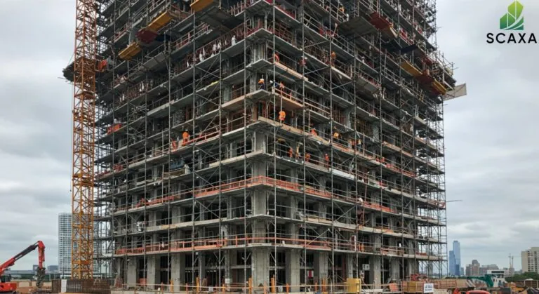 SCAXA scaffolding for a building contracting project