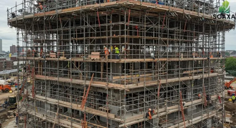 SCAXA scaffolding for a building contracting project
