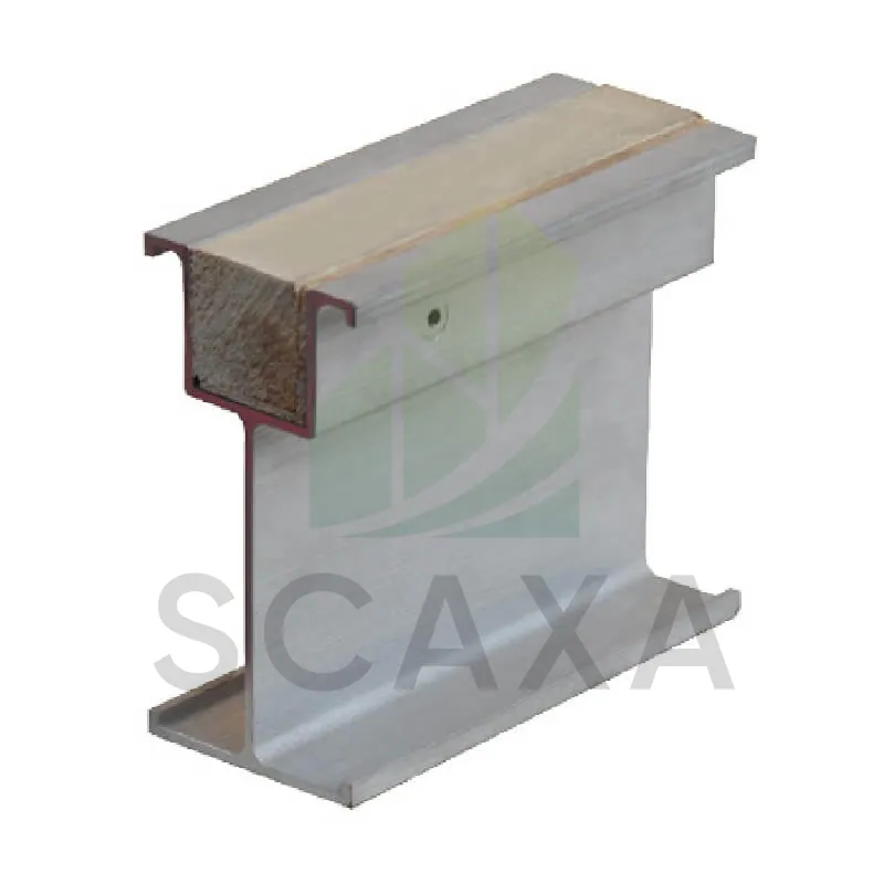 Aluminium S-150 beam profile suitable for scaffolding applications, featuring a robust design for secure connections in construction projects.