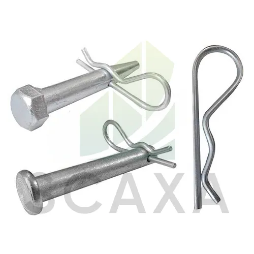 Connecting pins for scaffolding systems, featuring a hex head bolt and safety clips, emphasizing durability and reliability for construction projects.