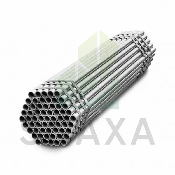 GI tube showcasing multiple steel pipes, essential scaffolding accessory from SCAXA, emphasizing strength and durability.