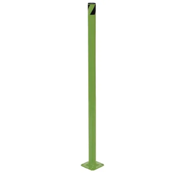 Base plate for scaffolding system, vertical green standard with a square base, essential for stability and load distribution in construction projects.