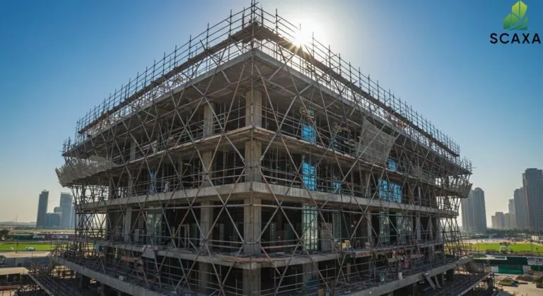 SCAXA scaffolding rental project in the UAE