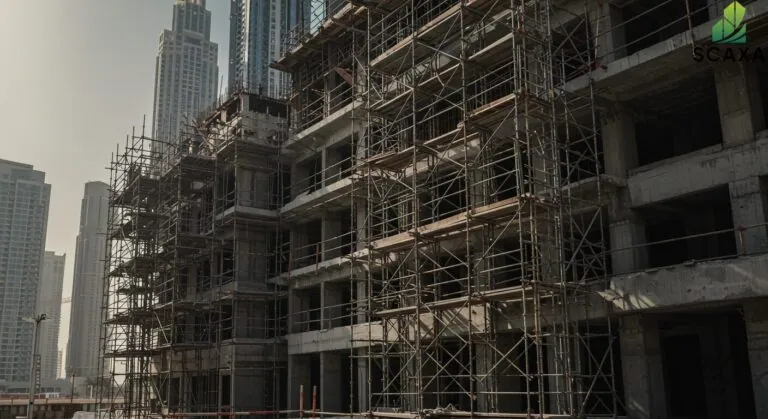 SCAXA scaffolding rental project in the UAE