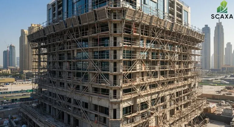SCAXA scaffolding rental project in the UAE