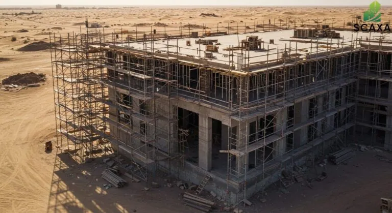 SCAXA scaffolding rental project in the UAE