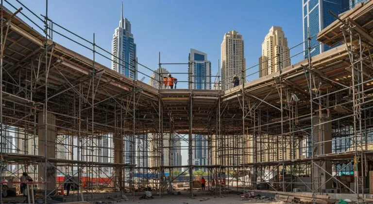 SCAXA scaffolding service project in the UAE