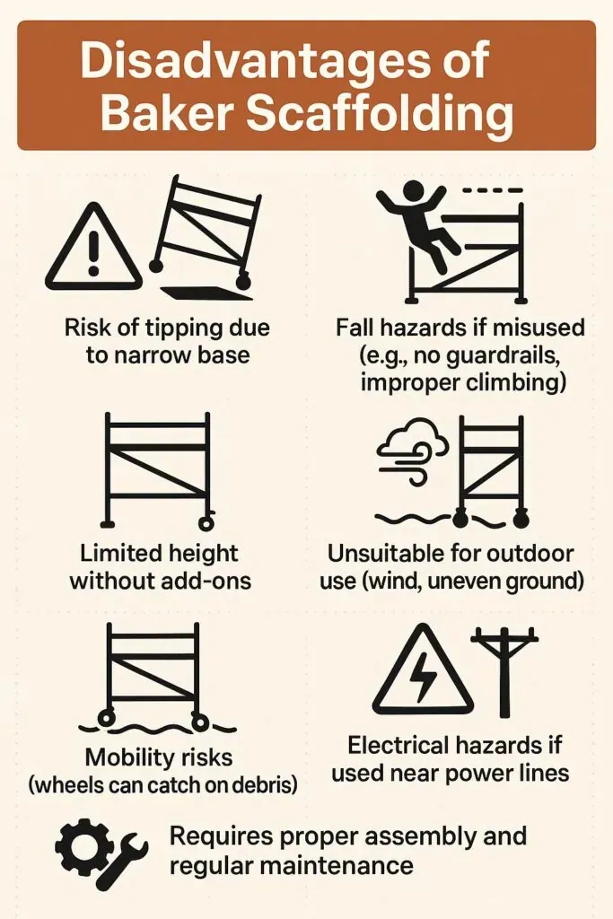 Disadvantages of Baker Scaffolding
