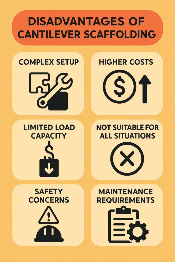 Disadvantages of Cantilever Scaffolding