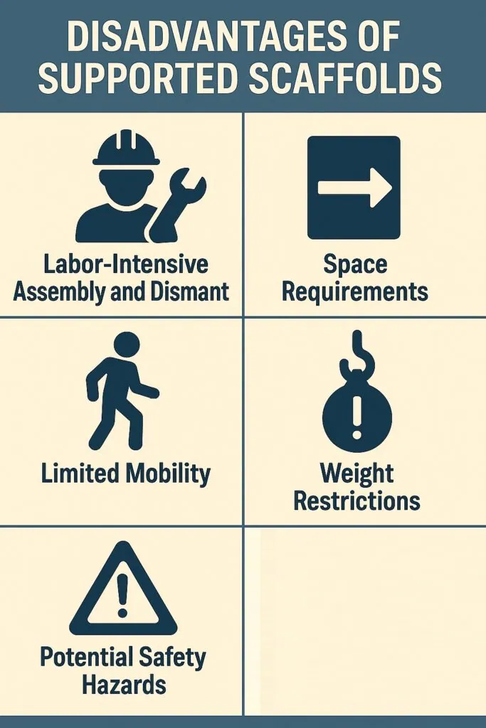 Disadvantages of Supported Scaffolding