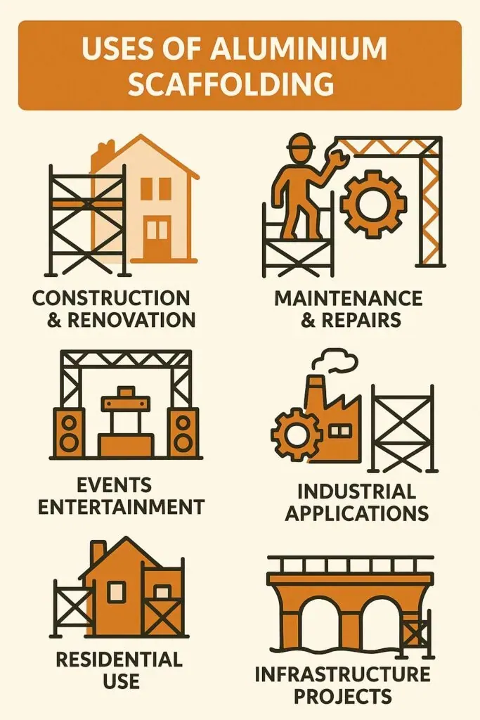 uses of aluminium Scaffolding