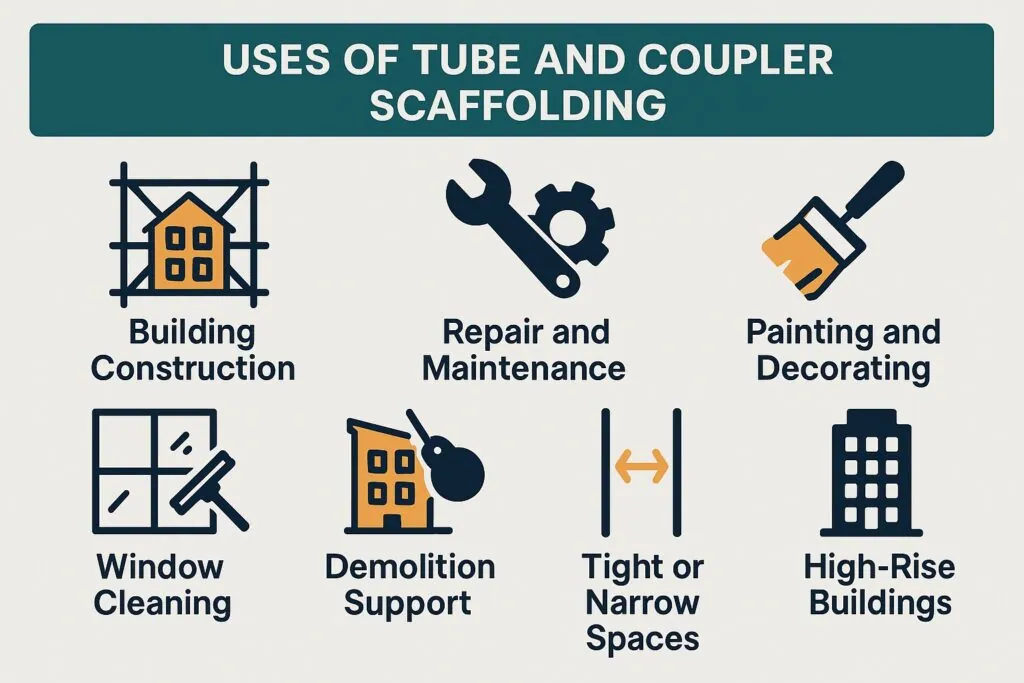 Uses of Tube and Coupler Scaffolding