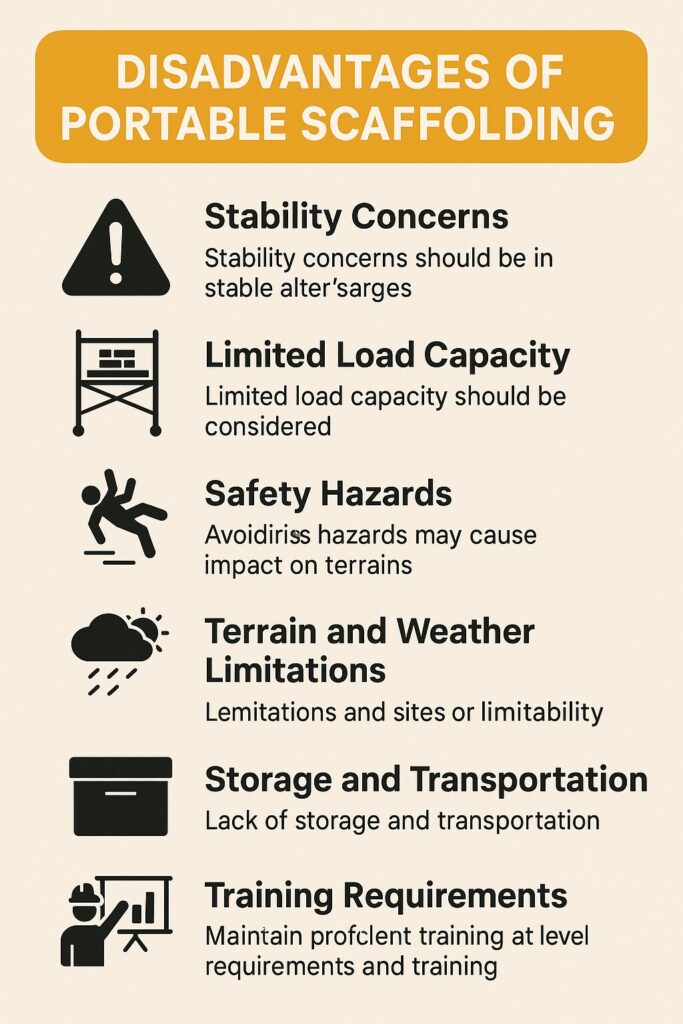 Disadvantages of Portable Scaffolding
