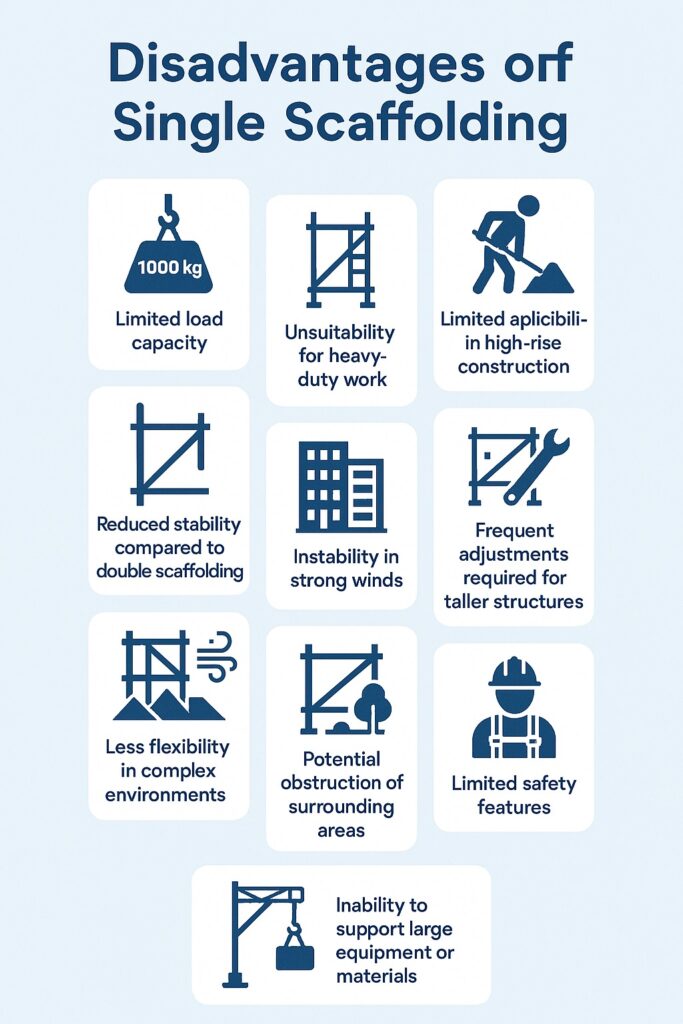 Disadvantages of Single Scaffolding